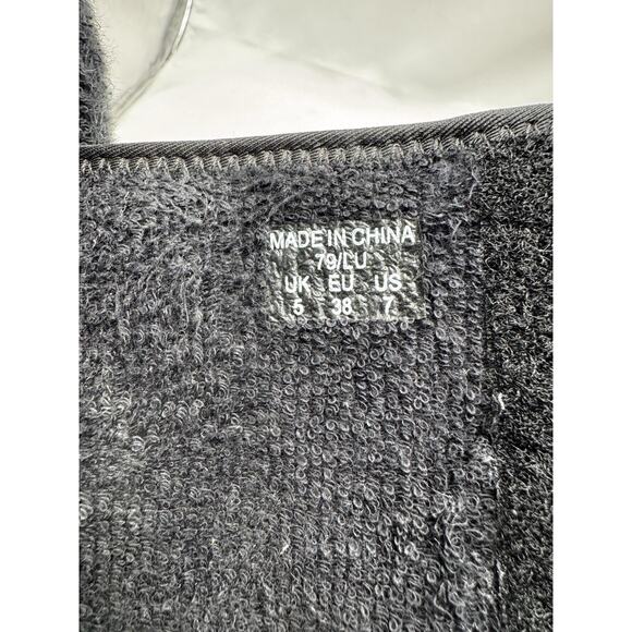 Hunter Slides Original Terry Platform Logo Slide Sandals Women's size 7 Black - Picture 6 of 6